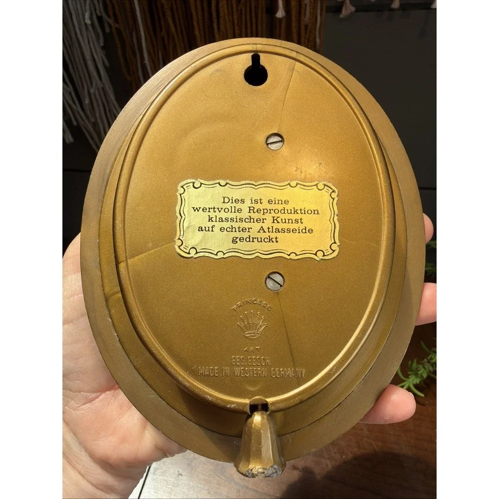 VTG Hanging German Reuge-like Music box Pull String Silent Night Princess WORKS!